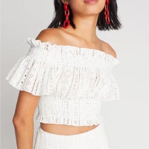 Off shoulder white top from Choosy
